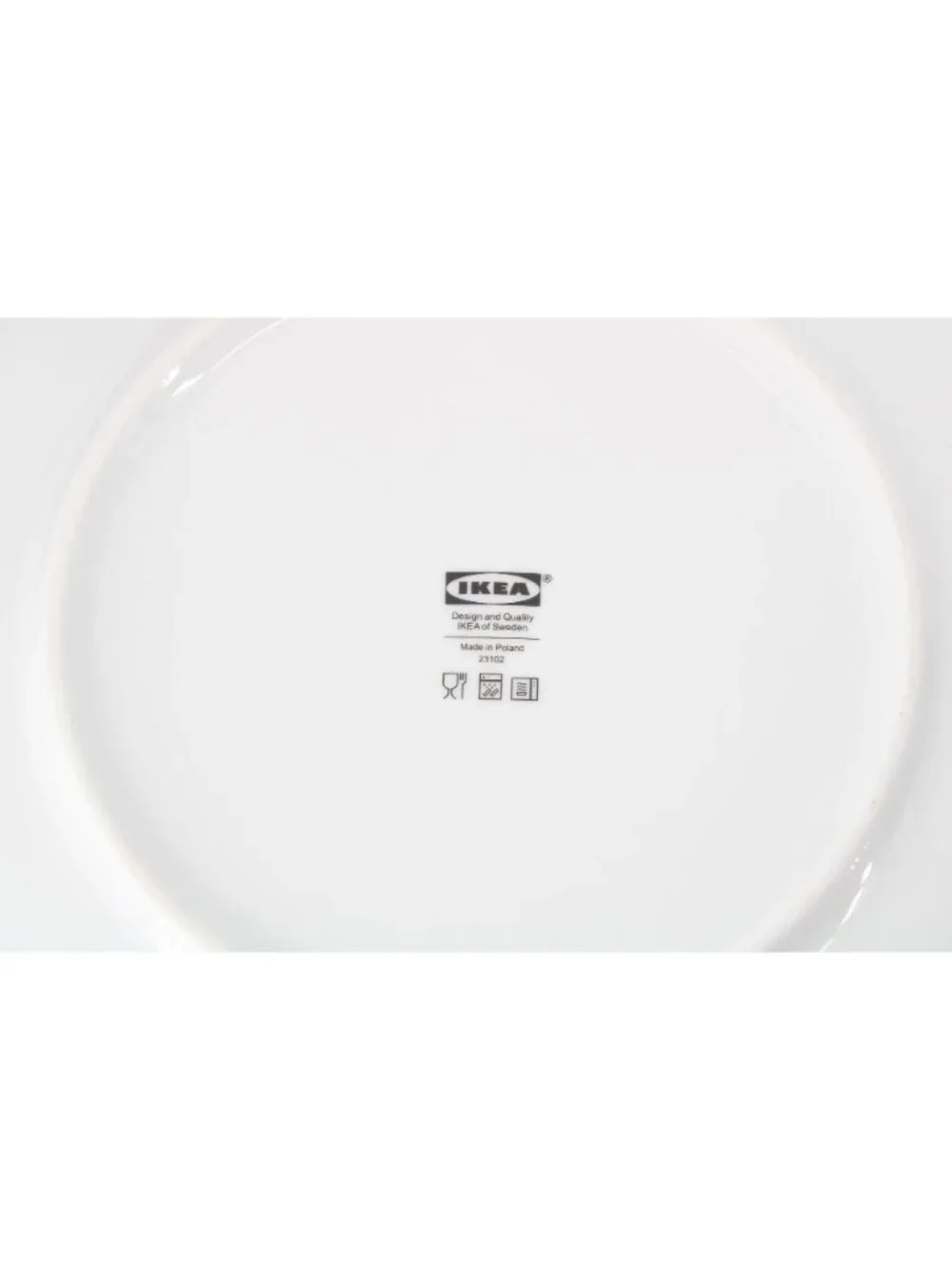 Ikea Black White Stars Dots Limited Edition Dinner Plate 23102 94454